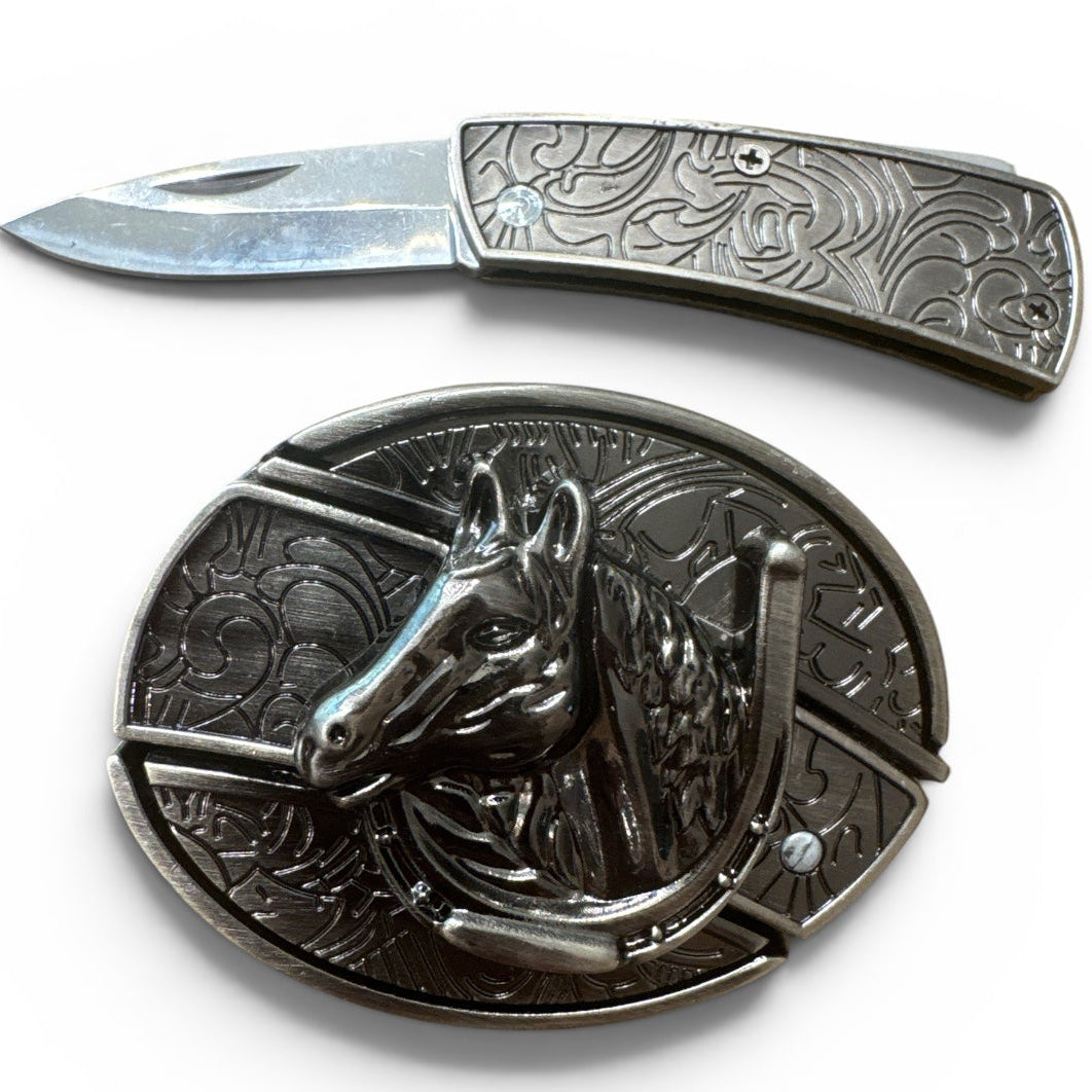 Lucky Horse Knife Buckle