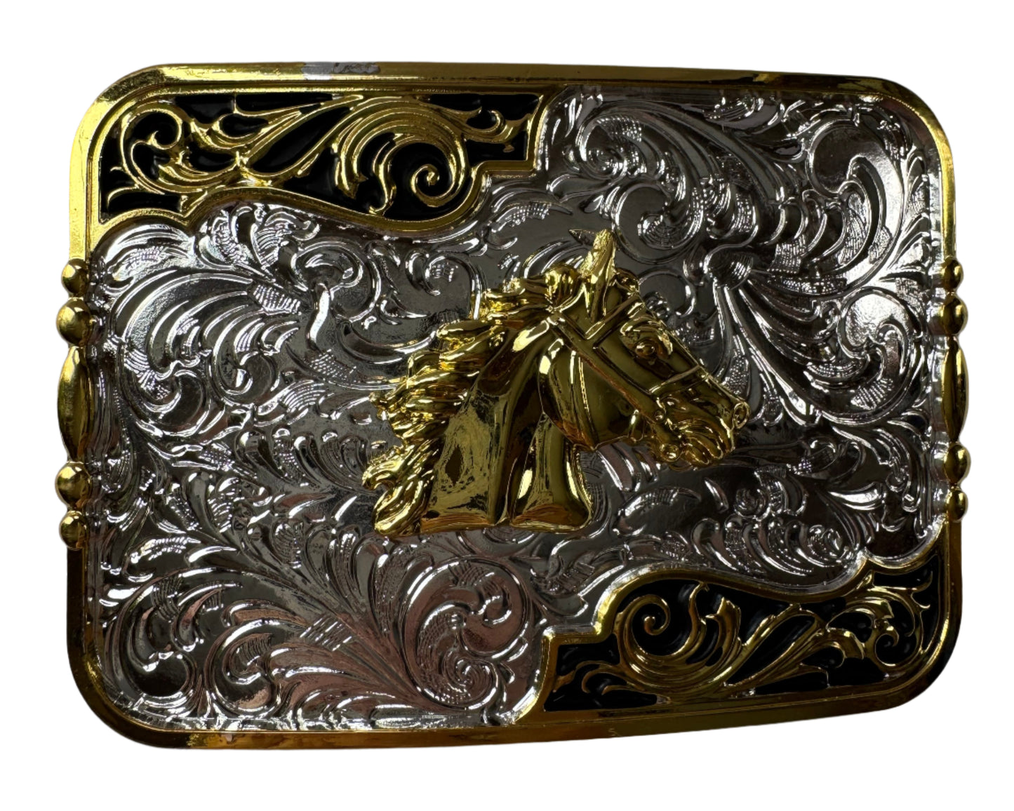 Oversize Horse Head Tri-Color Buckle