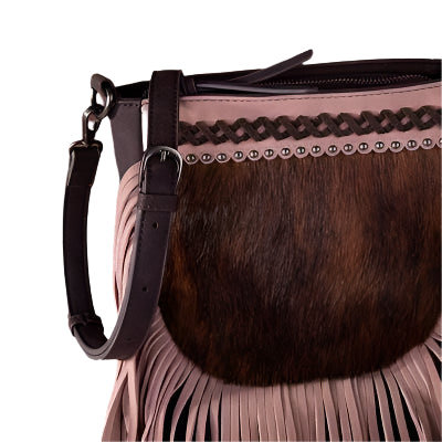 Trinity Ranch Hair-On Cowhide Fringe Crossbody Bag Coffee