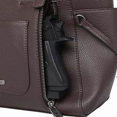 Trinity Ranch Hair-On Leather Studs Collection Concealed Carry Tote Coffee