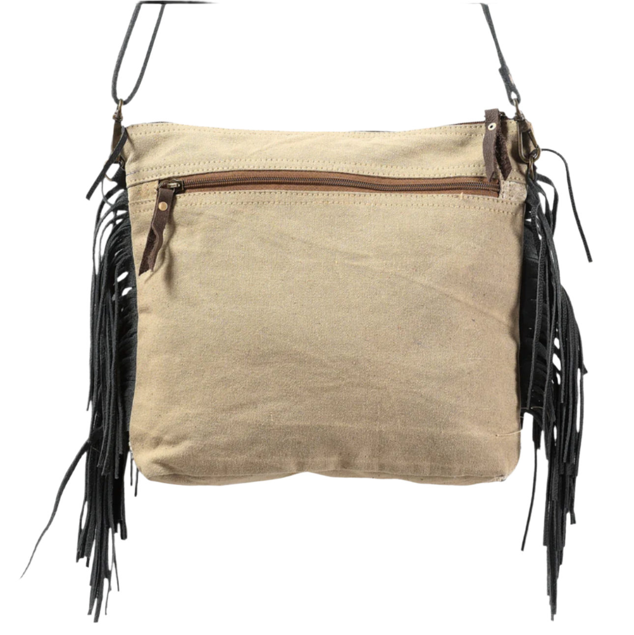Ohlay Crossbody Upcycled Canvas Black/Cream