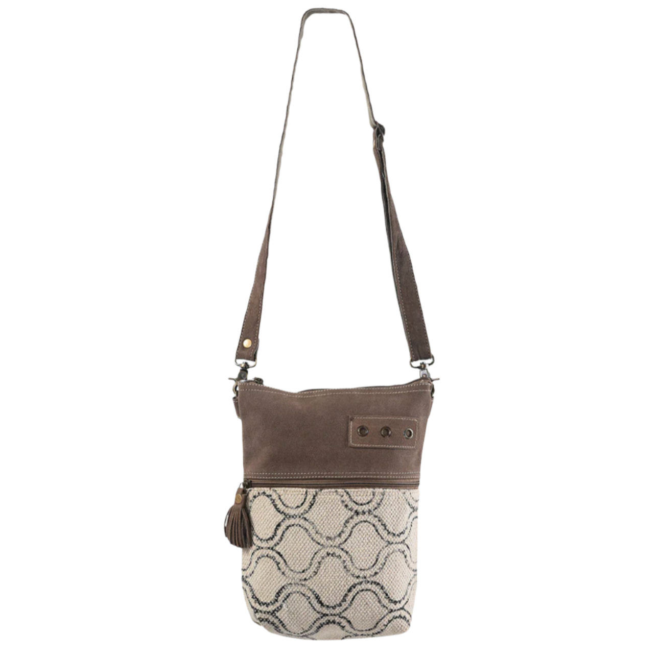 Ohlay Geo Crossbody Leather & Canvas