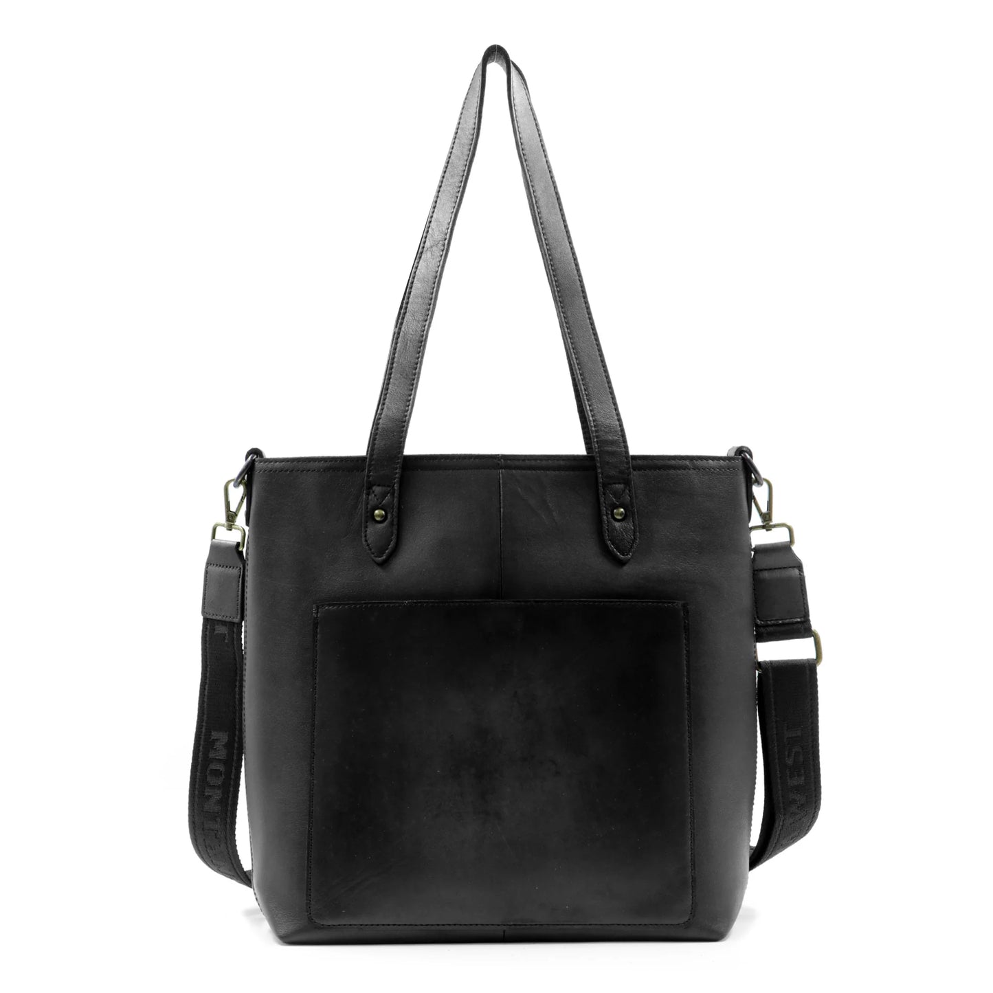 Montana West Real Leather Safety Travel Tote/Crossbody
