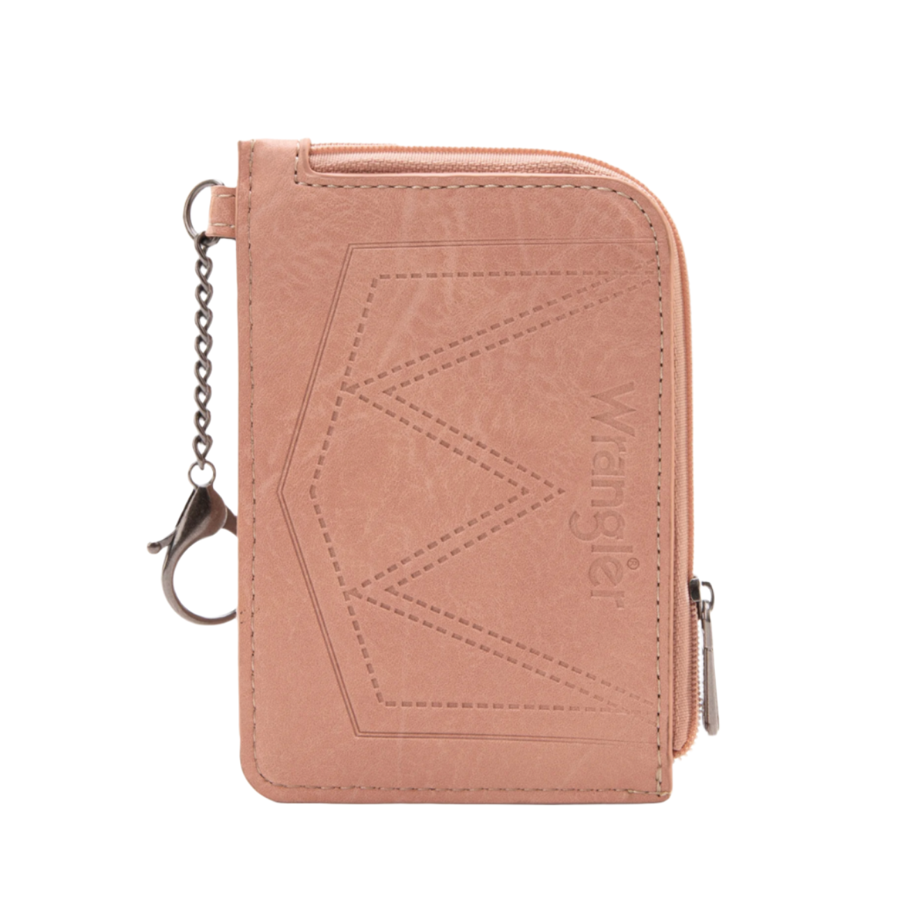 Wrangler Southwestern Art Print Mini Zip Card Case -Pink