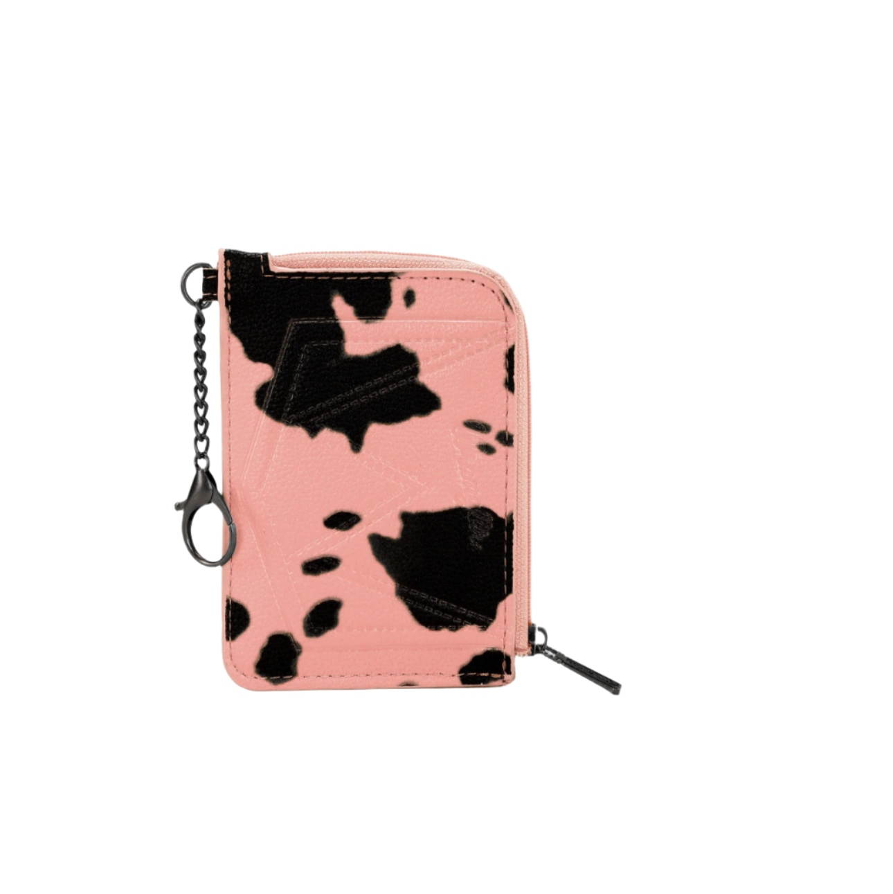 Wrangler Cow Print Mini Zip Card Case