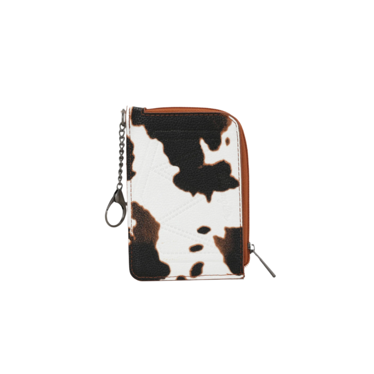 Wrangler Cow Print Mini Zip Card Case