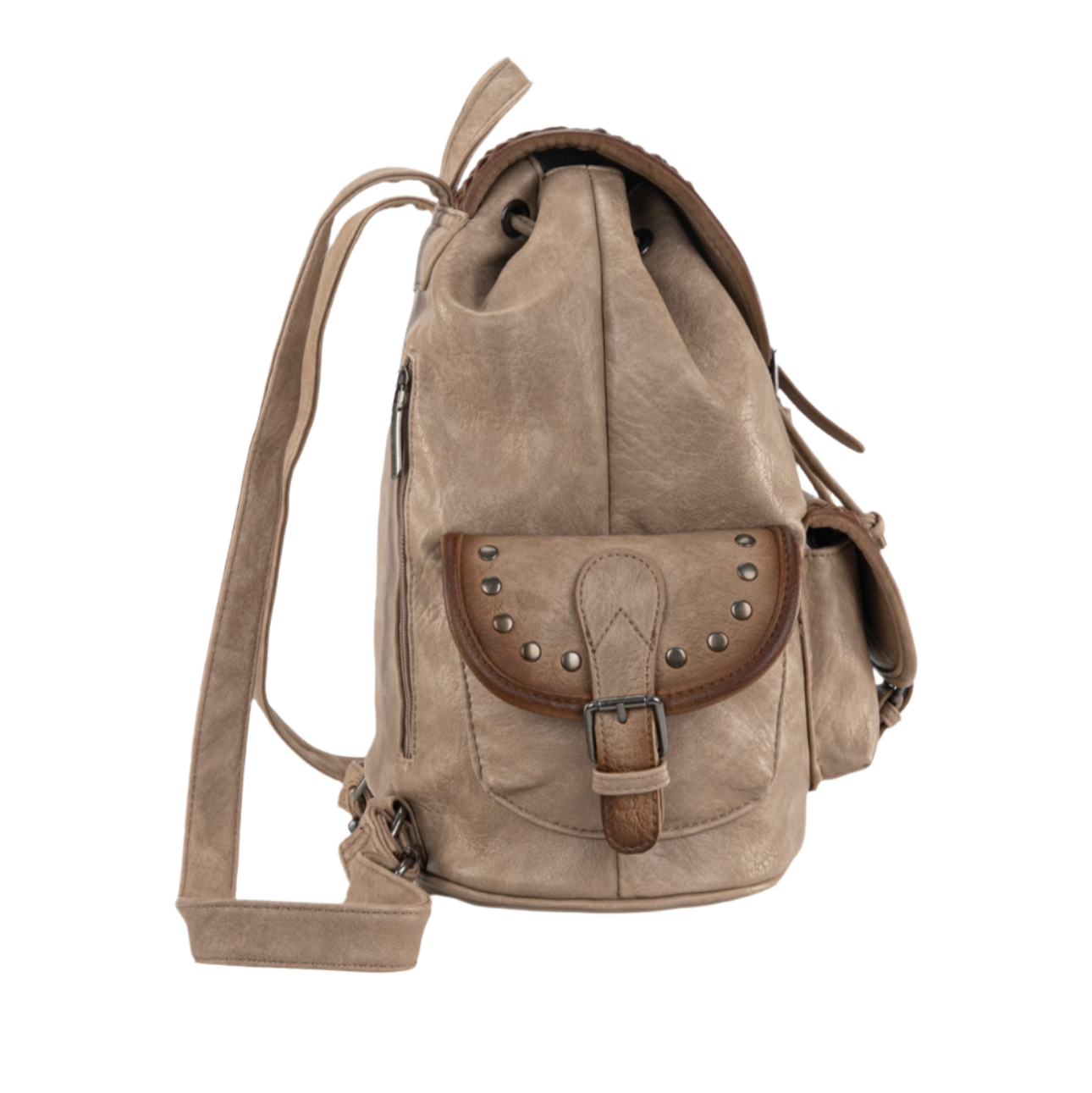Montana West Stone Wash Backpack -Khaki