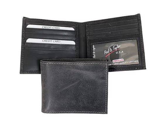 Men's Leather Bifold Top Wallet