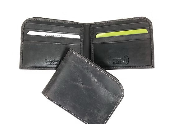 Men's Leather RFID Bifold Rnd Wallet