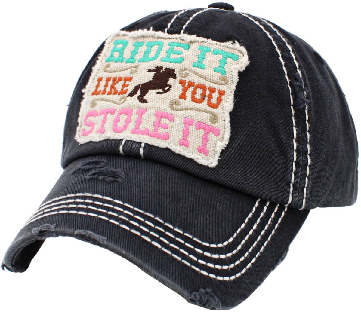 Ride it Like you Stole It Washed Vintage Ball Cap