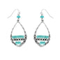 Western Navajo Turquoise Bead Teardrop Earrings