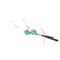Western Angled Loop Turquoise Cross Earrings