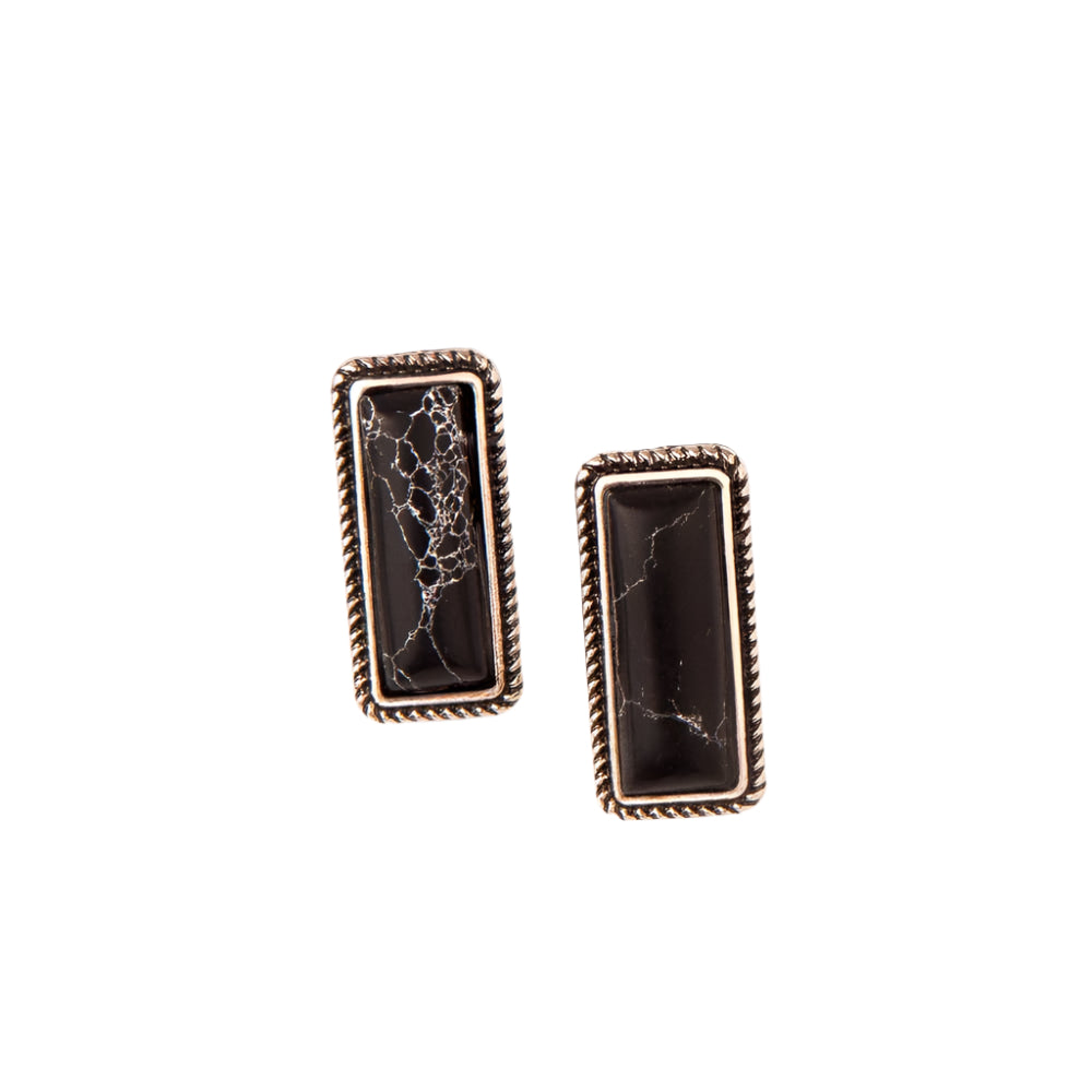 Western Turquoise Bar Post Earrings