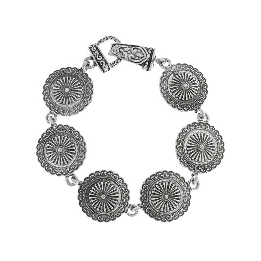 Western Style Concho Charm Bracelet