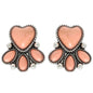 Western Semi Precious Stone Heart Earrings