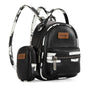 Wrangler Cow Print Trimmed Mini Backpack With Coin Pouch - Black