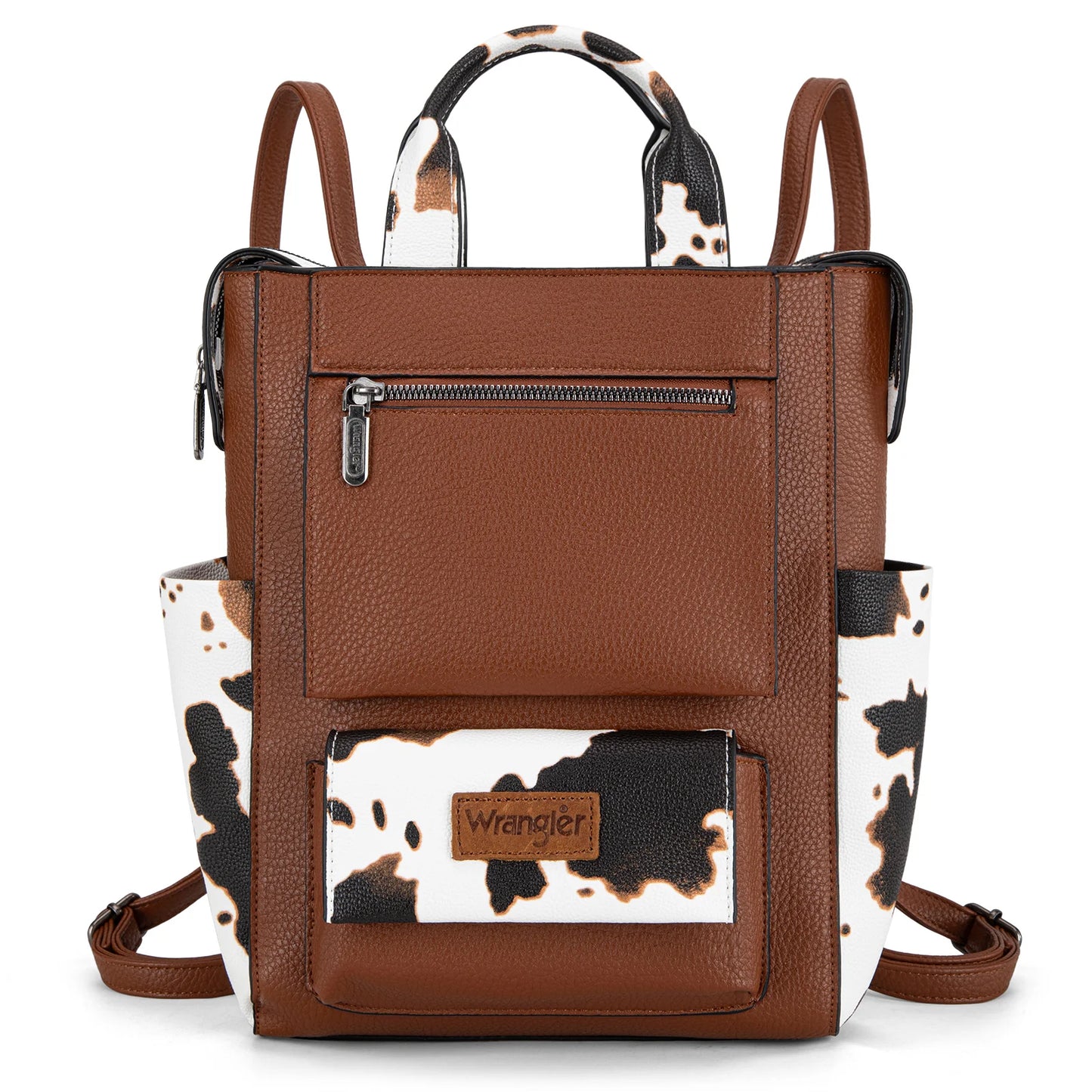 Wrangler Cow Print Tote/Shoulder Bag Convertible Backpack
