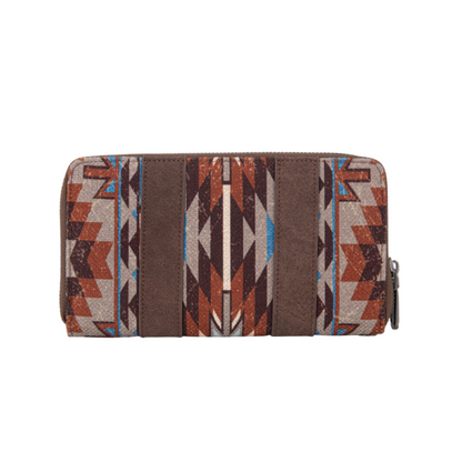 Wrangler Southwestern Art Print Wallet Dark Coffee