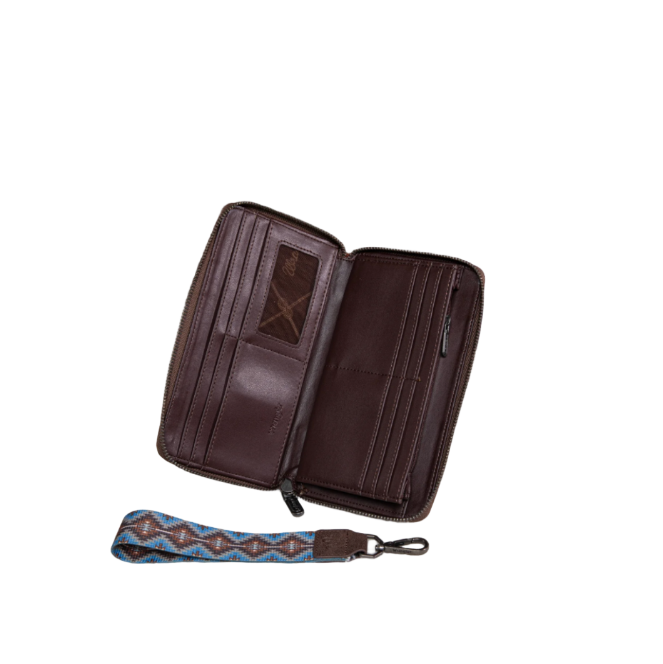 Wrangler Southwestern Art Print Wallet Dark Coffee
