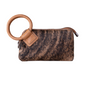 Montana West Hair-on Tooled Ring Handle Wristlet Clutch Bag