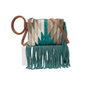 Montana West Aztec Print Fringe Ring Handle Wristlet Clutch Bag