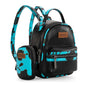 Wrangler Cow Print Trimmed Mini Backpack With Coin Pouch -Turquoise