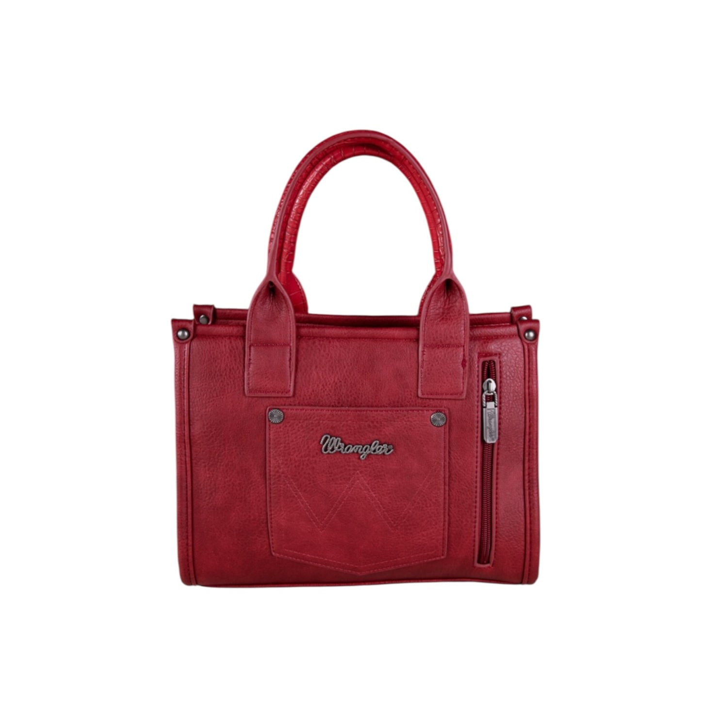 Wrangler Croc Print Concealed Carry Tote/Crossbody - Burgundy