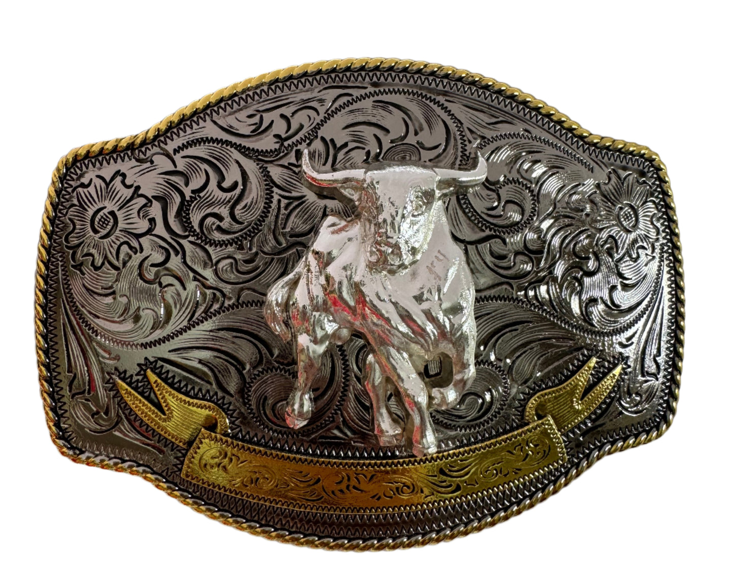 Oversize Running Bull Buckle