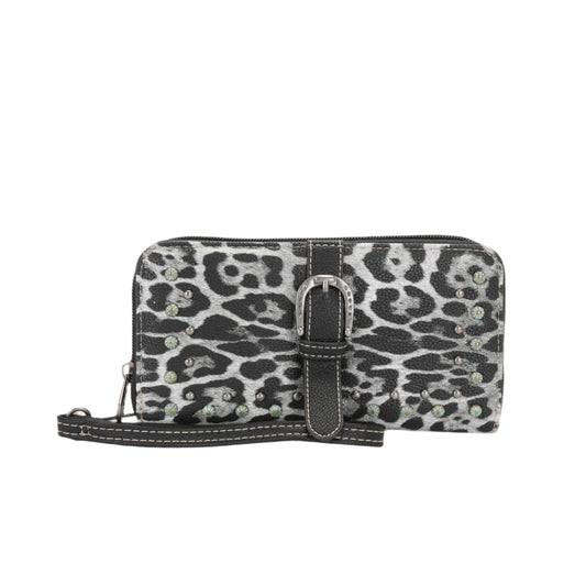 Montana West Leopard Print Collection Wallet Black