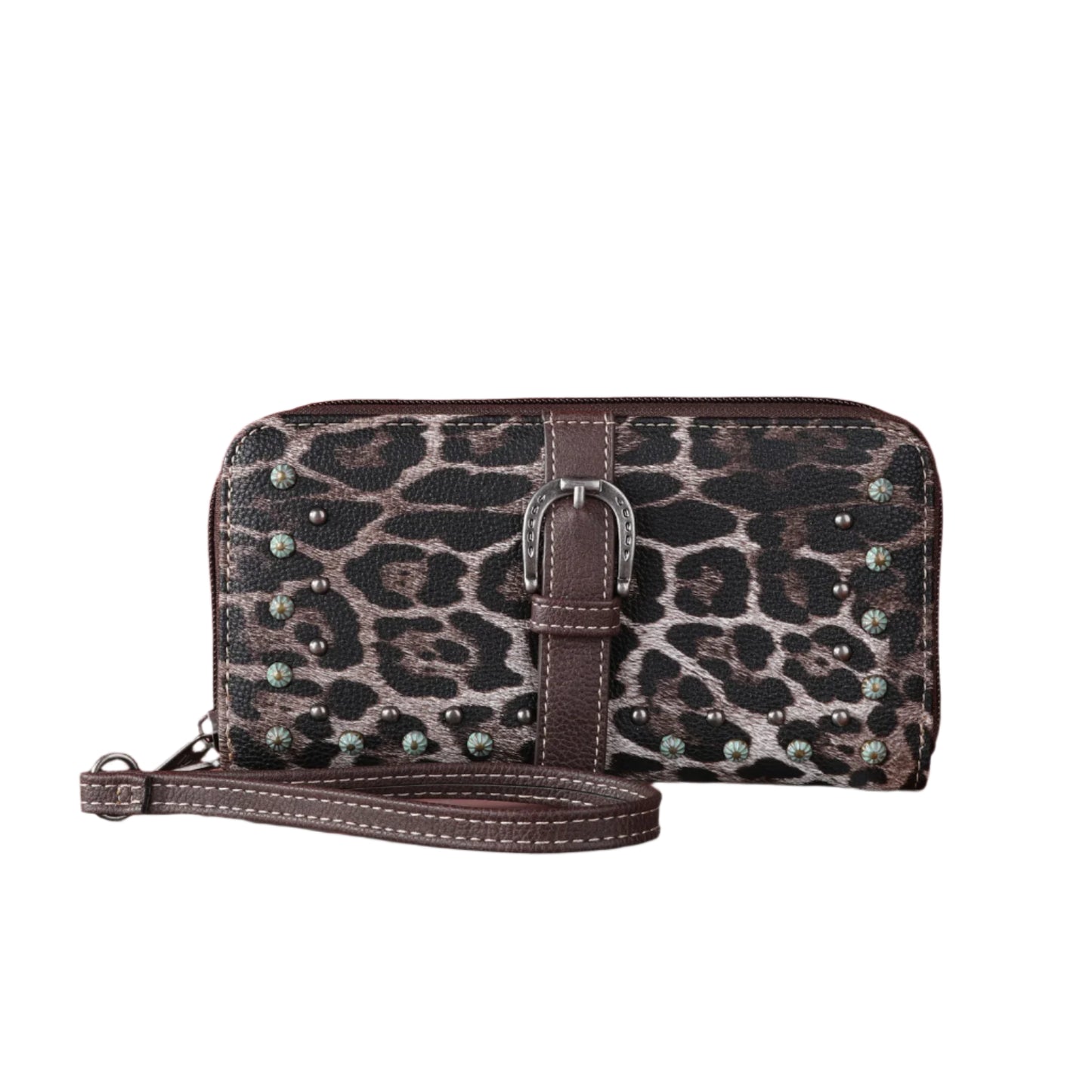 Montana West Leopard Print Collection Wallet Coffee