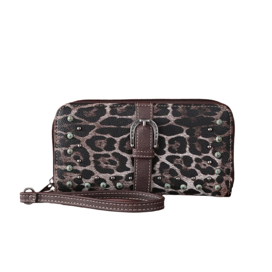 Montana West Leopard Print Collection Wallet Coffee