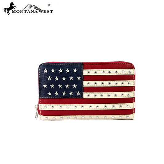 Montana West American Pride Wallet Red