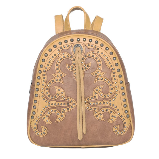 Montana West Boot Scroll Collection Backpack Brown
