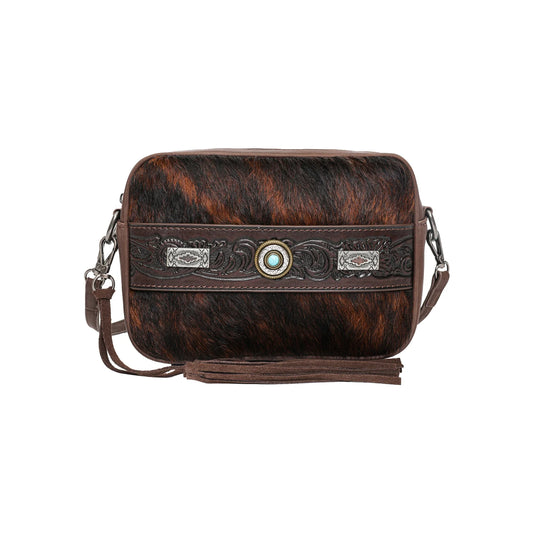 Trinity Ranch Hair On Cowhide Collection Crossbody/Clutch Coffee