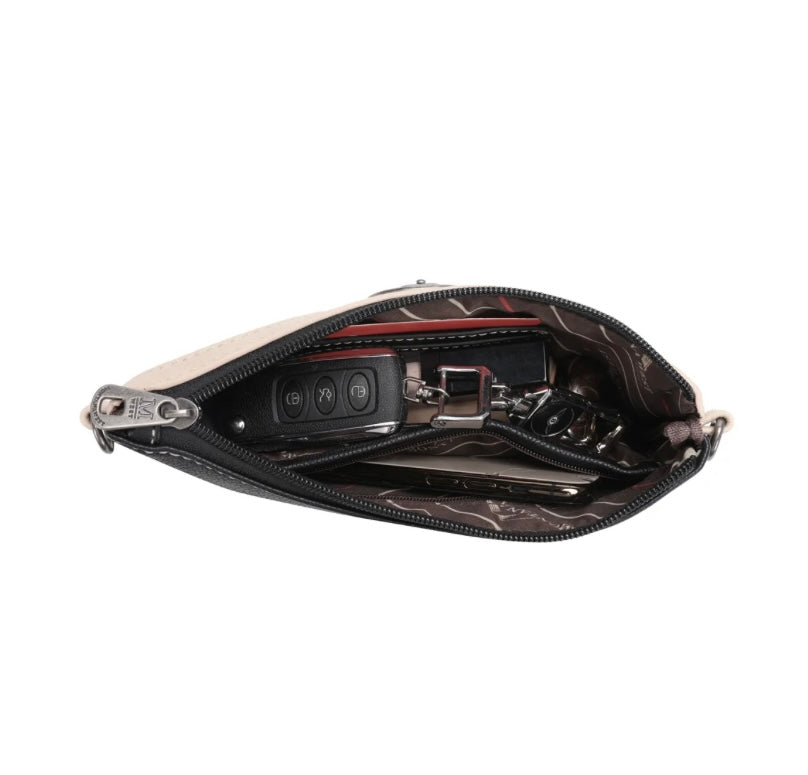 Montana West Cut-Out /Buckle Collection Clutch/Crossbody Black