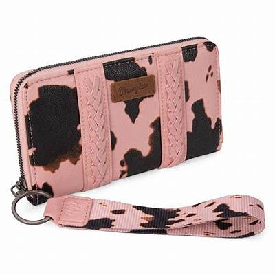 Wrangler Cow Print Wallet Pink