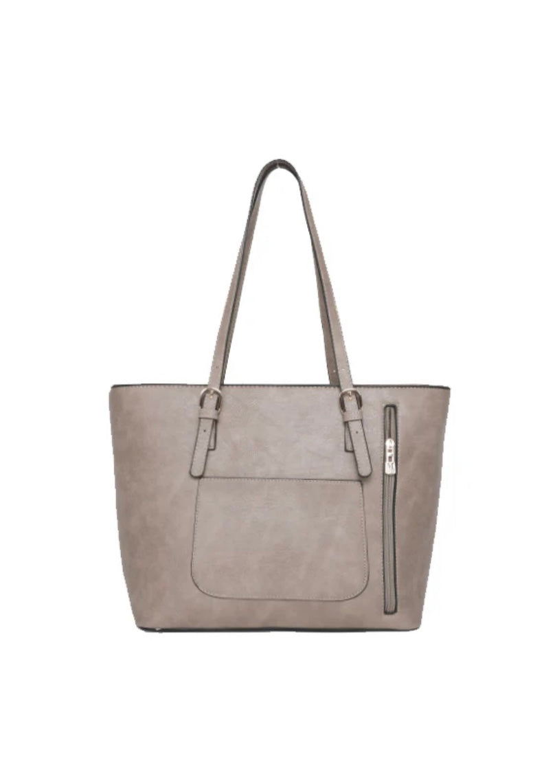 Montana West 3PCs Set Tote/Crossbody/Wallet Khaki
