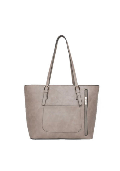 Montana West 3PCs Set Tote/Crossbody/Wallet Khaki
