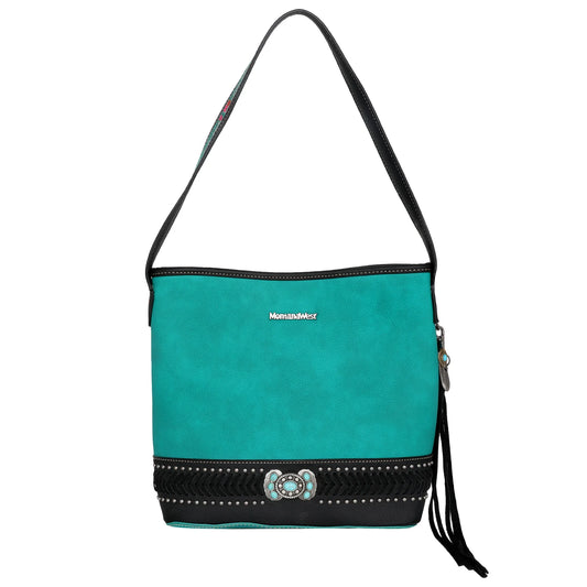Montana West Concho Collection Concealed Carry Hobo - Black