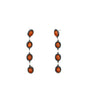 Four Tiers Natural Stone Dangle Earring - Orange