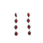 Four Tiers Natural Stone Dangle Earring - Red