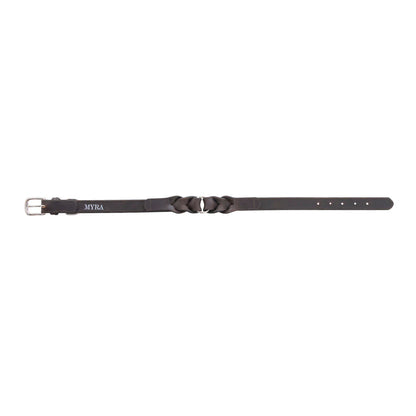 Leather Topside Dog Collar in Ebony-Dk Br