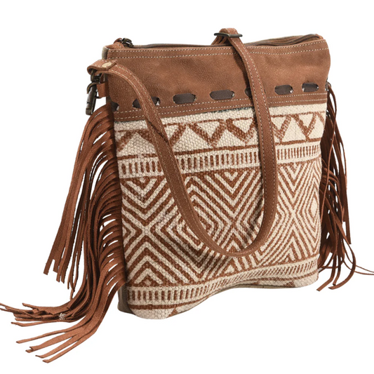 Ohlay Crossbody Upcycled Canvas Brown/Cream