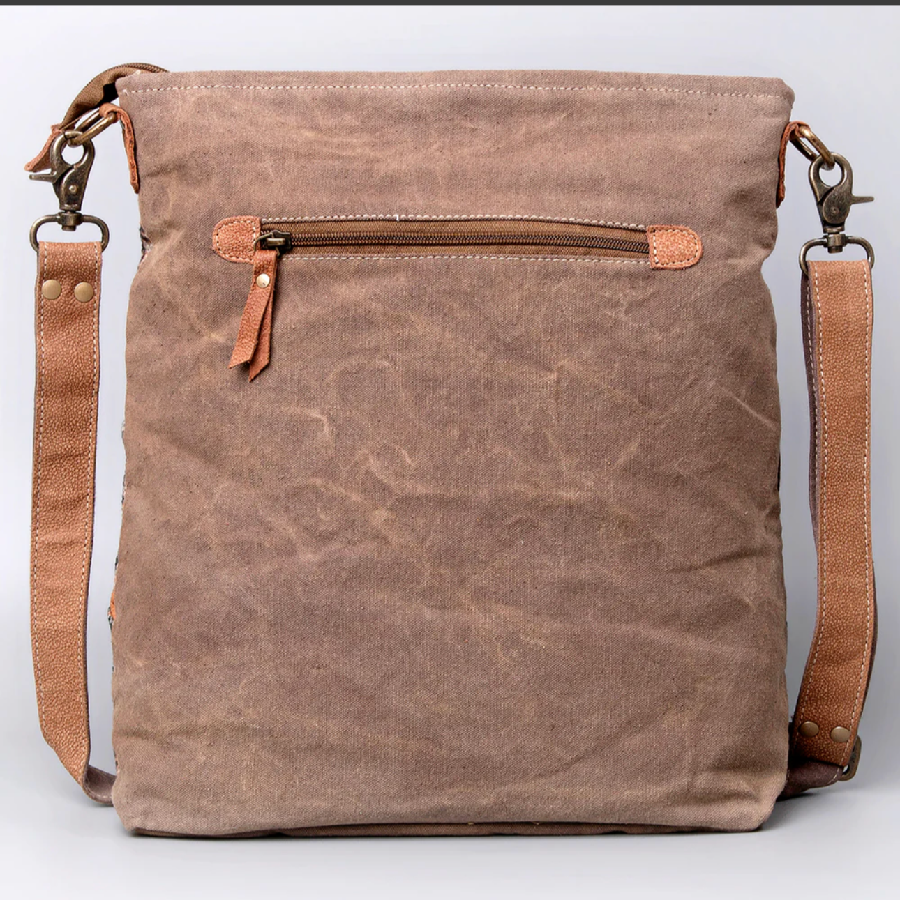 Ohlay Crossbody Leather & Canvas Multi-Print
