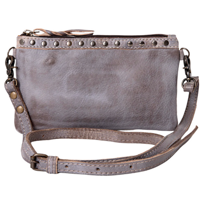 Never Mind Distressed Gray Genuine Western Leather