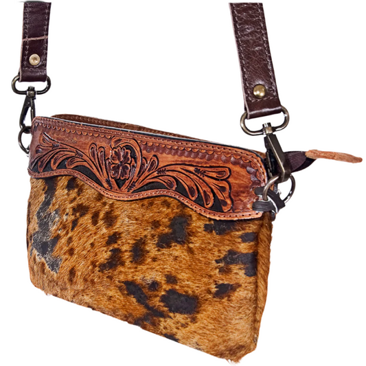 American Darling Cheetah Print Leather Crossbody