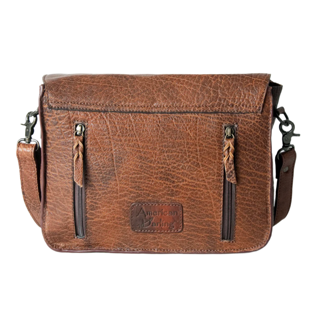 American Darling Crossbody Distressed Brown Genuine Leather
