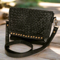 Never Mind Black Crossbody Genuine Leather Black