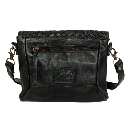 Never Mind Black Crossbody Genuine Leather Black