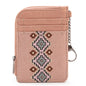 Wrangler Southwestern Art Print Mini Zip Card Case -Pink